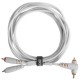 U97005WH - Ultimate Audio Cable Set RCA Straight - RCA Angled White