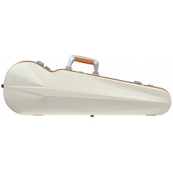 SUP2002XLWO CUSTODIA HIGHTECH SUPREME ICE CONTOURED IN POLICARBONATO PER VIOLINO - WHITE - ORANGE VERSION