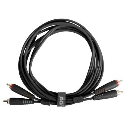 U97003BL - Ultimate Audio Cable Set RCA-RCA Straight Black