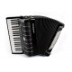 MATTIA IV 96 BK GUN BLACK, WHITE KEYS