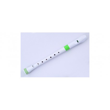 SOPRANO RECORDER-DITEGGIATURA TEDESCA (BIANCO/VERDE)