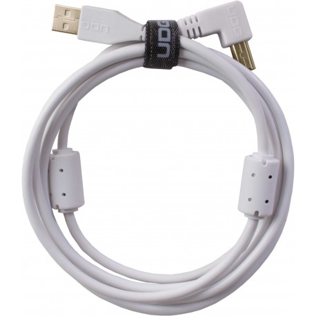 U95004WH - Ultimate Audio Cable USB 2.0 A-B White Angled 1m