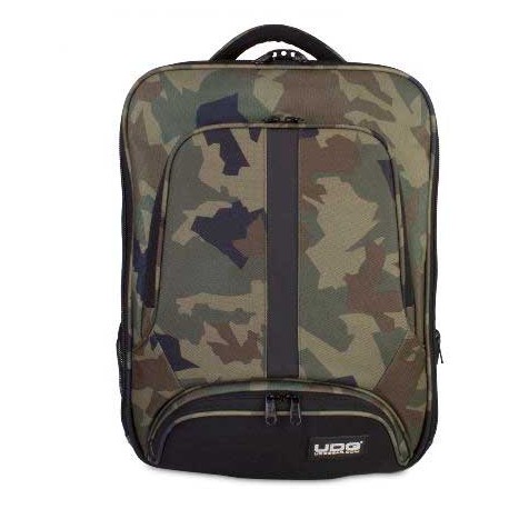 U9108BC/OR - Ultimate Backpack Slim Black Camo, Orange inside