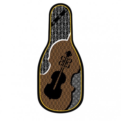 BFIC-0047 DOPPIO STRATO IN SETA PER BORSA PER VIOLINO - ORANGE