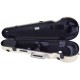 SUP2002XLWN CUSTODIA HIGHTECH SUPREME ICE CONTOURED IN POLICARBONATO PER VIOLINO - WHITE - BLACK VERSION