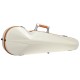 SUP2002XLWO CUSTODIA HIGHTECH SUPREME ICE CONTOURED IN POLICARBONATO PER VIOLINO - WHITE - ORANGE VERSION