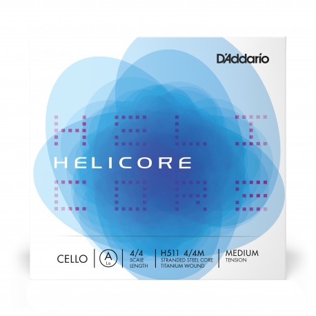 H511 4/4M CORDA SINGOLA LA D'ADDARIO HELICORE PER VIOLONCELLO, SCALA 4/4, TENSIONE MEDIA