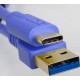 U98001LB - Ultimate Audio Cable USB 3.0 C-A Blue Straight 1,5m