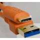 U98001OR - Ultimate Audio Cable USB 3.0 C-A Orange Straight 1,5m