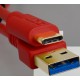 U98001RD - Ultimate Audio Cable USB 3.0 C-A Red Straight 1,5m