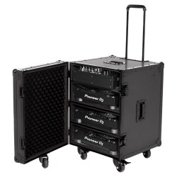 U91101BL - Ultimate Flight Case for set CDJ/MIXER Black Plus (T&SW)