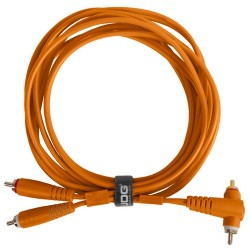 U97005OR - Ultimate Audio Cable Set RCA Straight - RCA Angled Orange