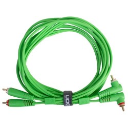 U97005GR - Ultimate Audio Cable Set RCA Straight - RCA Angled Green