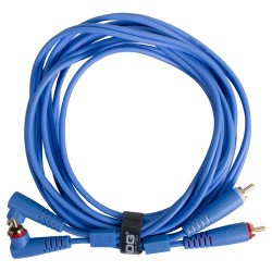 U97005LB - Ultimate Audio Cable Set RCA Straight - RCA Angled Light Blue