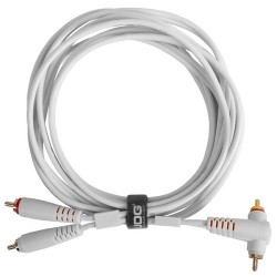 U97005WH - Ultimate Audio Cable Set RCA Straight - RCA Angled White