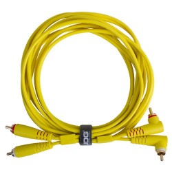 U97005YL - Ultimate Audio Cable Set RCA Straight - RCA Angled Yellow