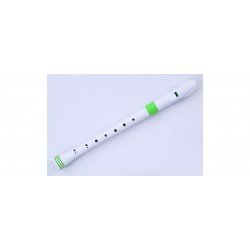 SOPRANO RECORDER-DITEGGIATURA TEDESCA (BIANCO/VERDE)