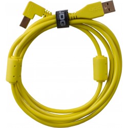 U95004YL - Ultimate Audio Cable USB 2.0 A-B Yellow Angled 1m