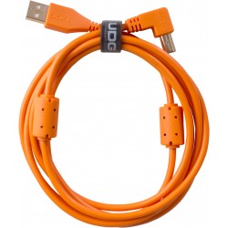 U95004OR - Ultimate Audio Cable USB 2.0 A-B Orange Angled 1m