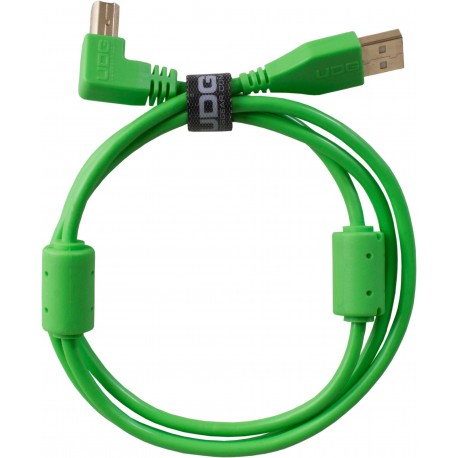 U95004GR - Ultimate Audio Cable USB 2.0 A-B Green Angled 1m