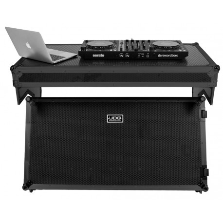 U91072BL -Ultimate Flight Case Portable Z-Style DJ Table Black Plus (Wheels)