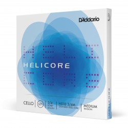 H510 3/4M SET DI CORDE D'ADDARIO HELICORE PER VIOLONCELLO, SCALA 3/4, TENSIONE MEDIA