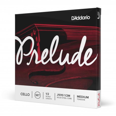 J1010 1/2M SET DI CORDE D'ADDARIO PRELUDE PER VIOLONCELLO, SCALA 1/2, TENSIONE MEDIA