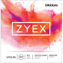 DZ310S 4/4M SET DI CORDE D'ADDARIO ZYEX PER VIOLINO CON CORDA D IN ARGENTO, SCALA 4/4, TENSIONE MEDIA