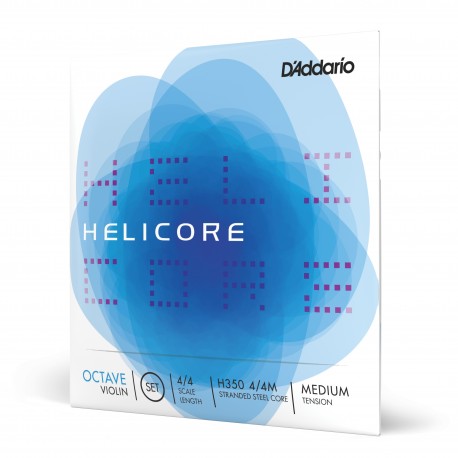 H350 4/4M D'ADDARIO HELICORE OCTAVE - MUTA DI CORDE PER VIOLINO, SCALA 4/4, TENSIONE MEDIA