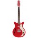 VINTAGE 12STR GUITAR RED METALLIC