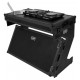 U91072BL -Ultimate Flight Case Portable Z-Style DJ Table Black Plus (Wheels)